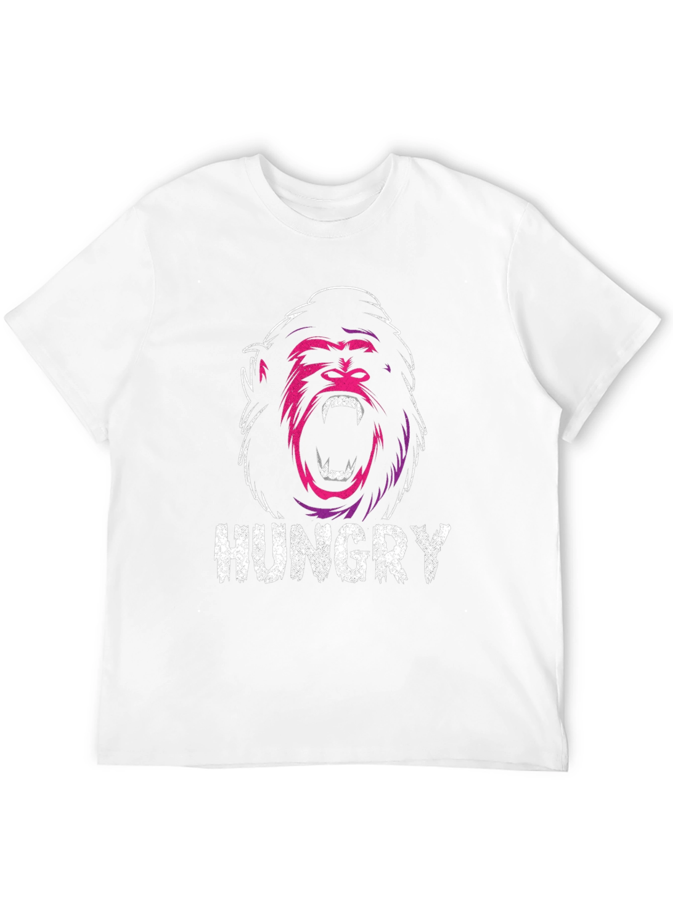 Hungry Gorilla Graphic Tee - Black Cotton T-Shirt
