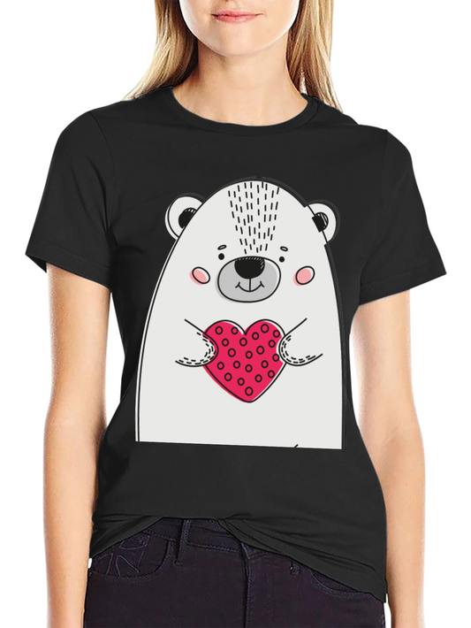 Bear Heart T-Shirt - Mens Black Graphic Tee