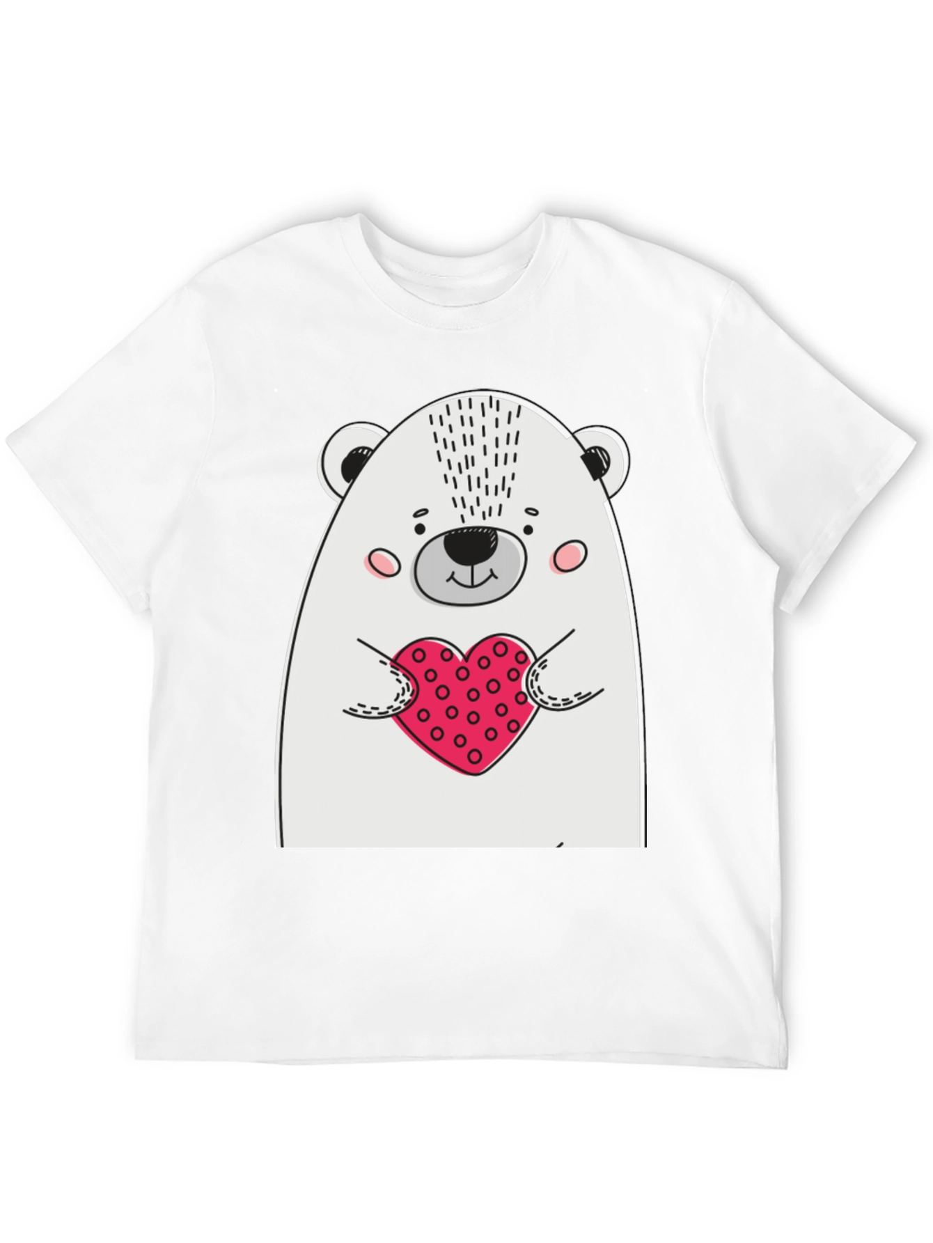 Bear Heart T-Shirt - Mens Black Graphic Tee