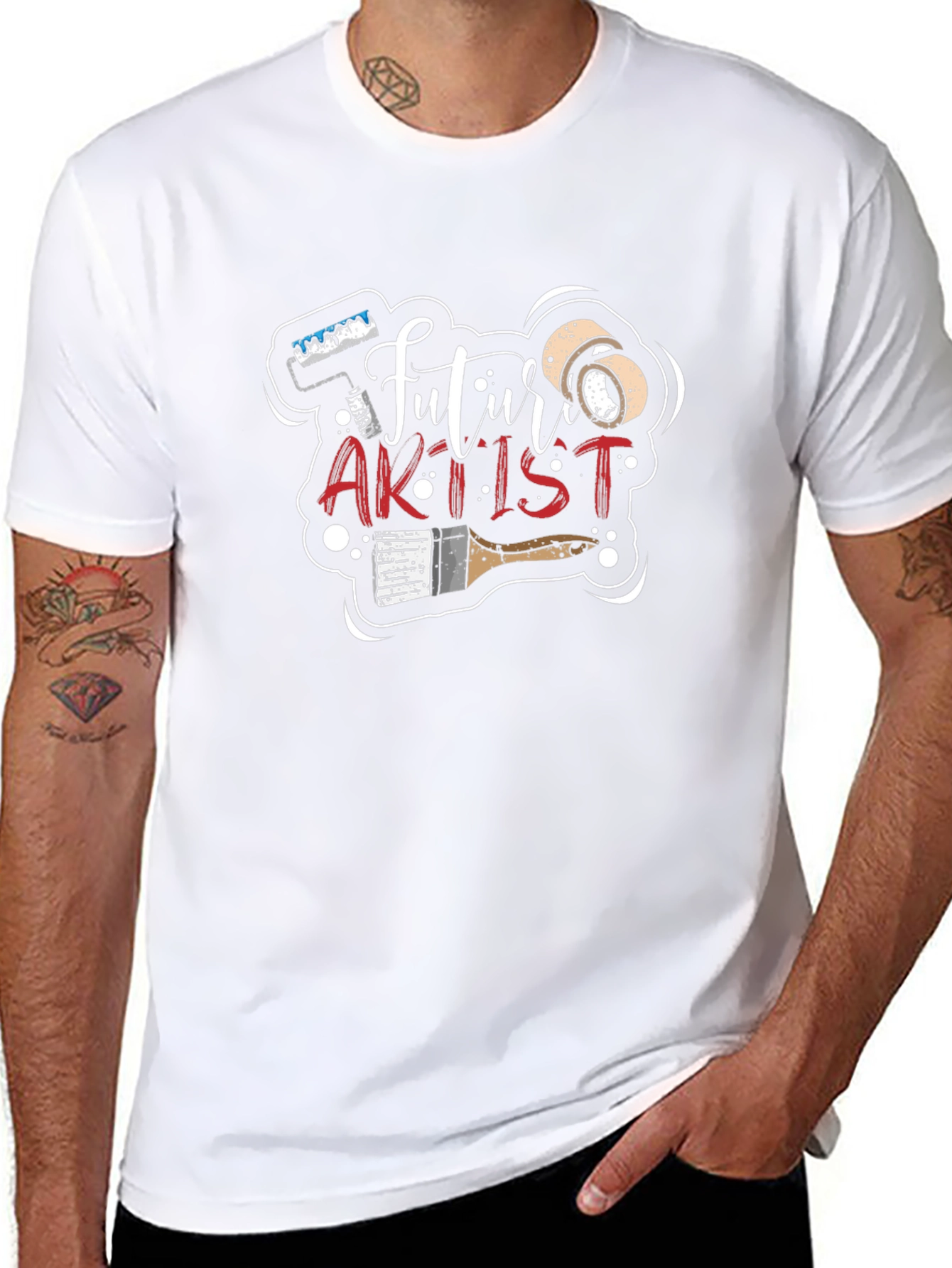 Future Artist Graphic Tee - Black Cotton