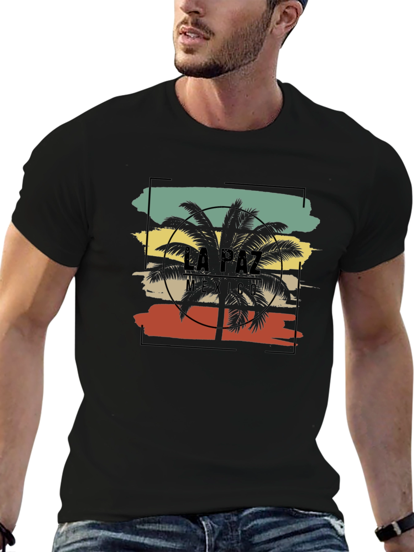 La Paz Mexico Palm Tree Graphic T-Shirt