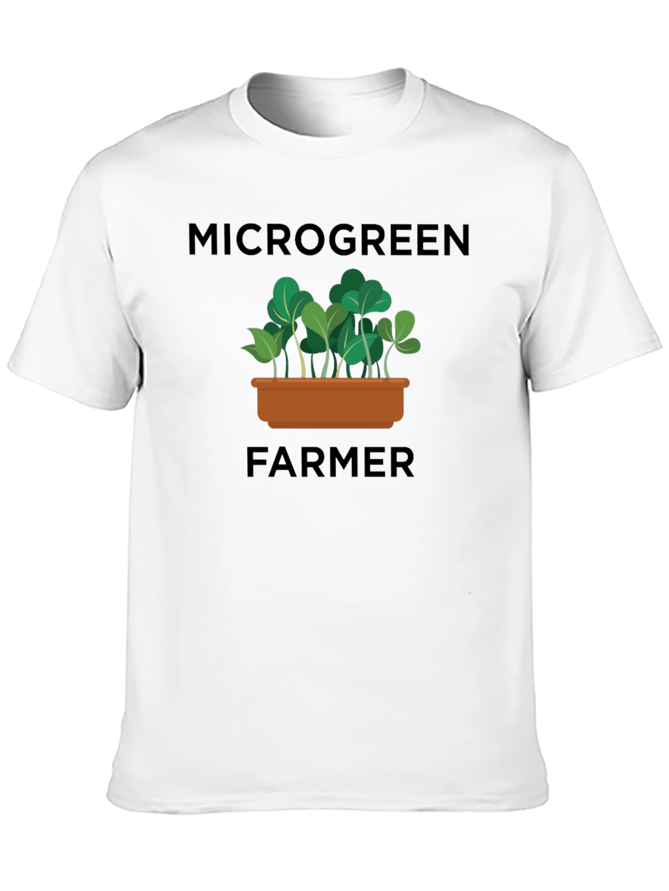 Microgreen Farmer Graphic T-Shirt - Black
