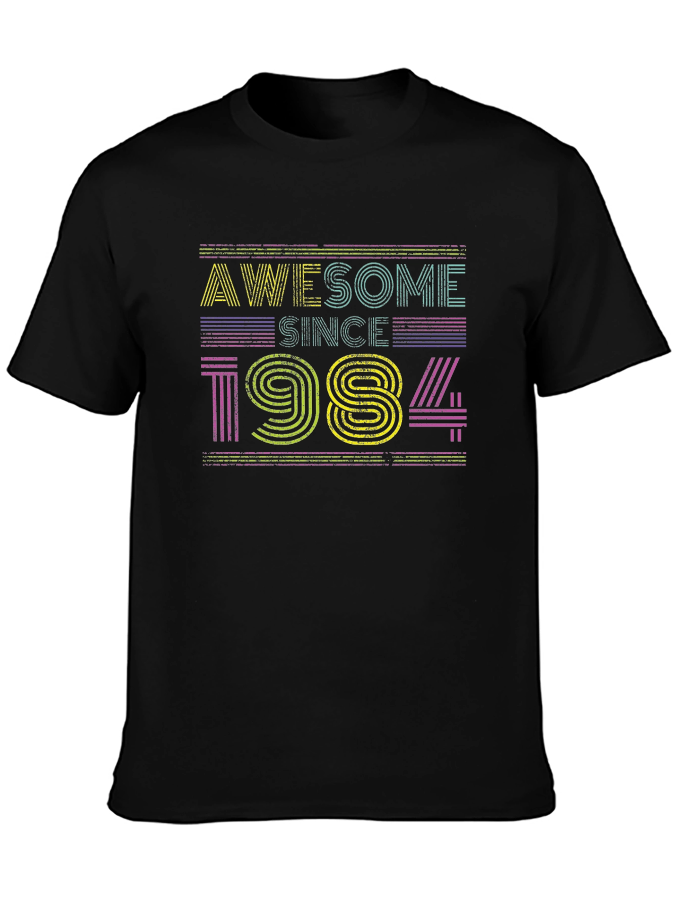Awesome Since 1984 Black Graphic T-Shirt