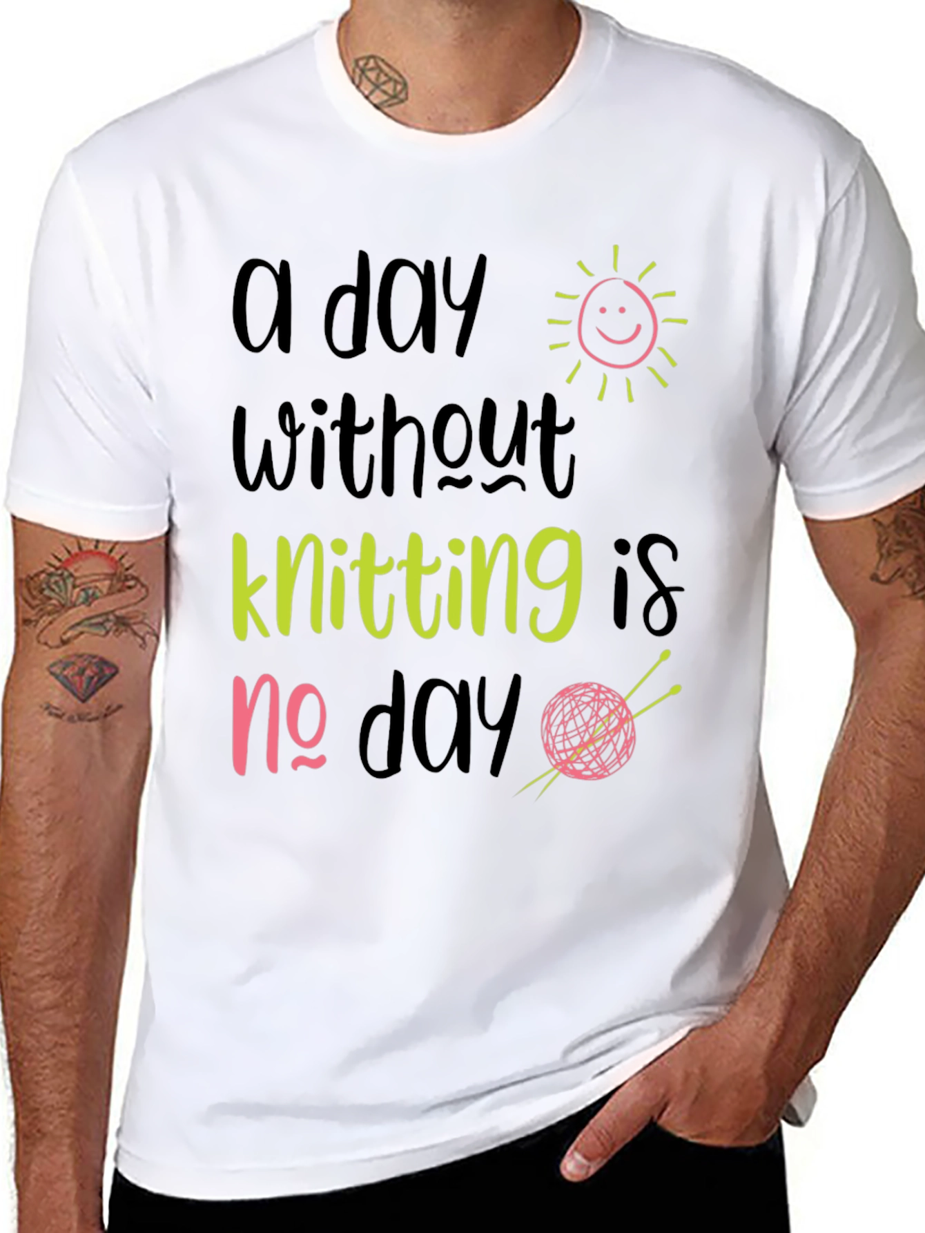 Knitting Lover T-Shirt: A Day Without Knitting