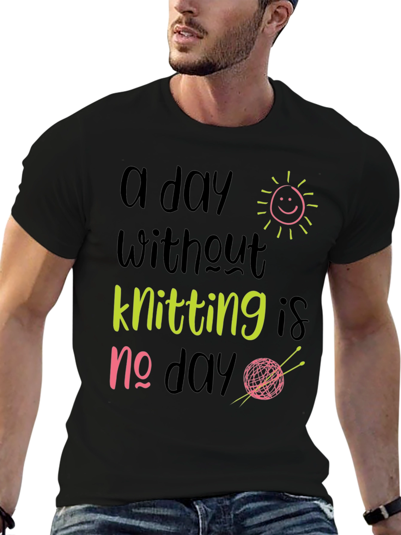 Knitting Lover T-Shirt: A Day Without Knitting