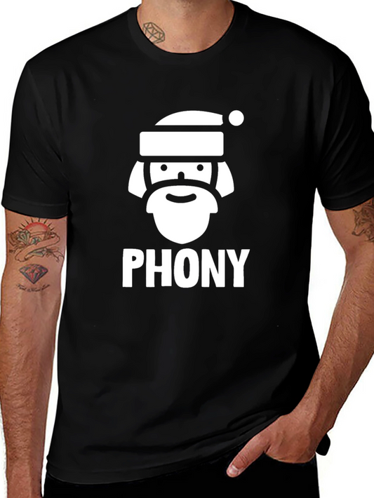 Phony Santa Graphic T-Shirt - Holiday Humor Tee
