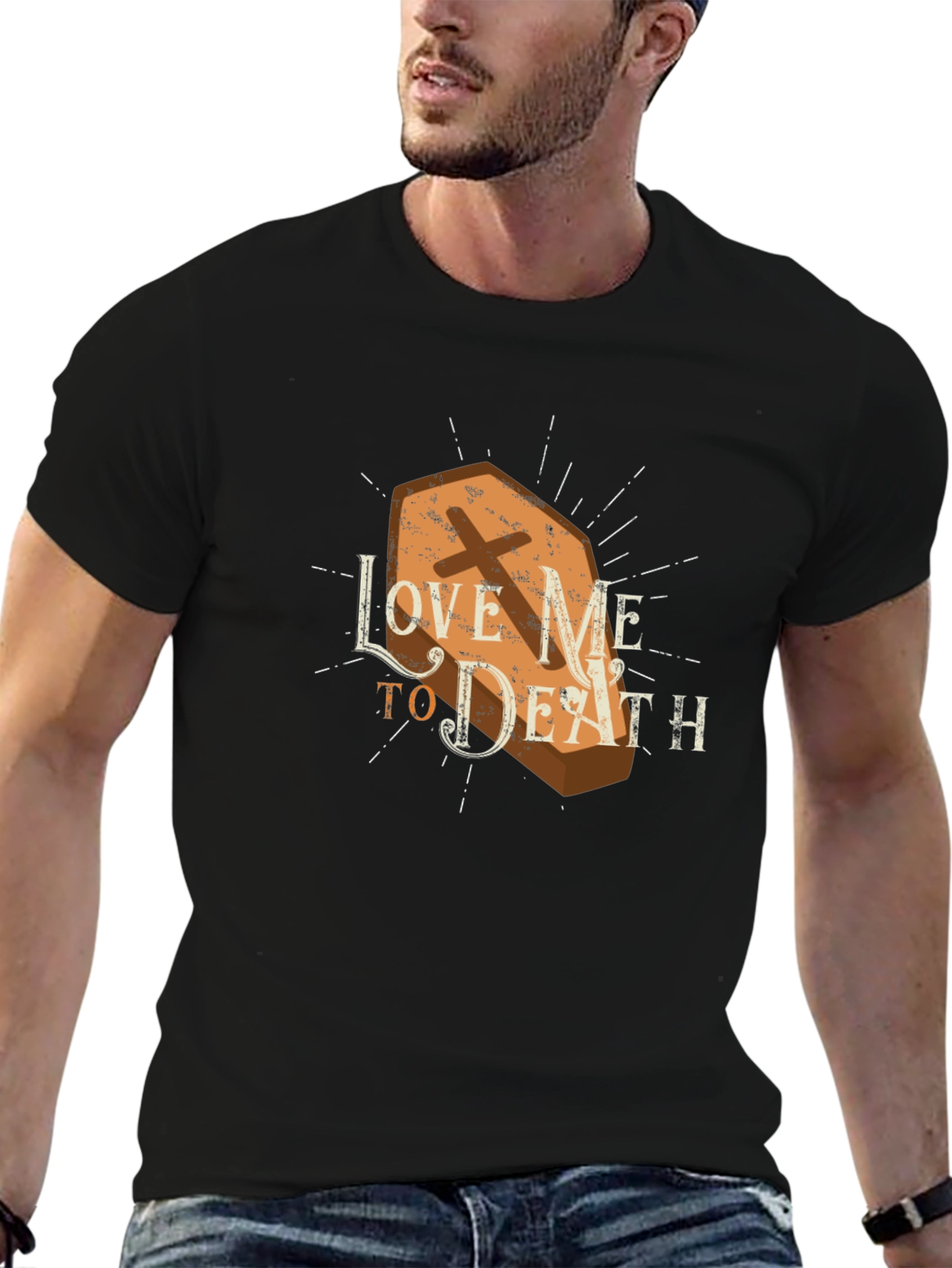Love Me To Death Coffin Graphic Tee