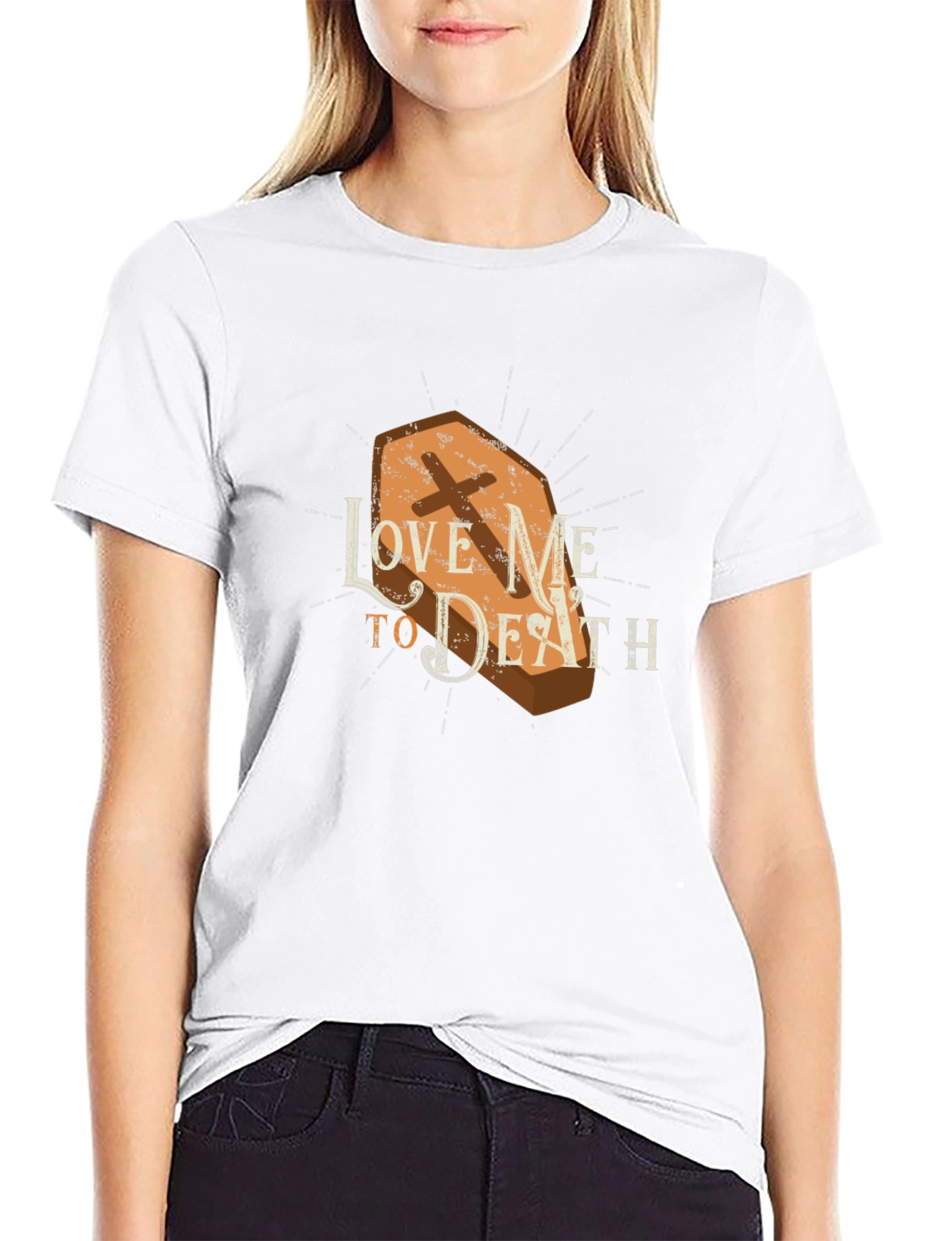 Love Me To Death Coffin Graphic Tee
