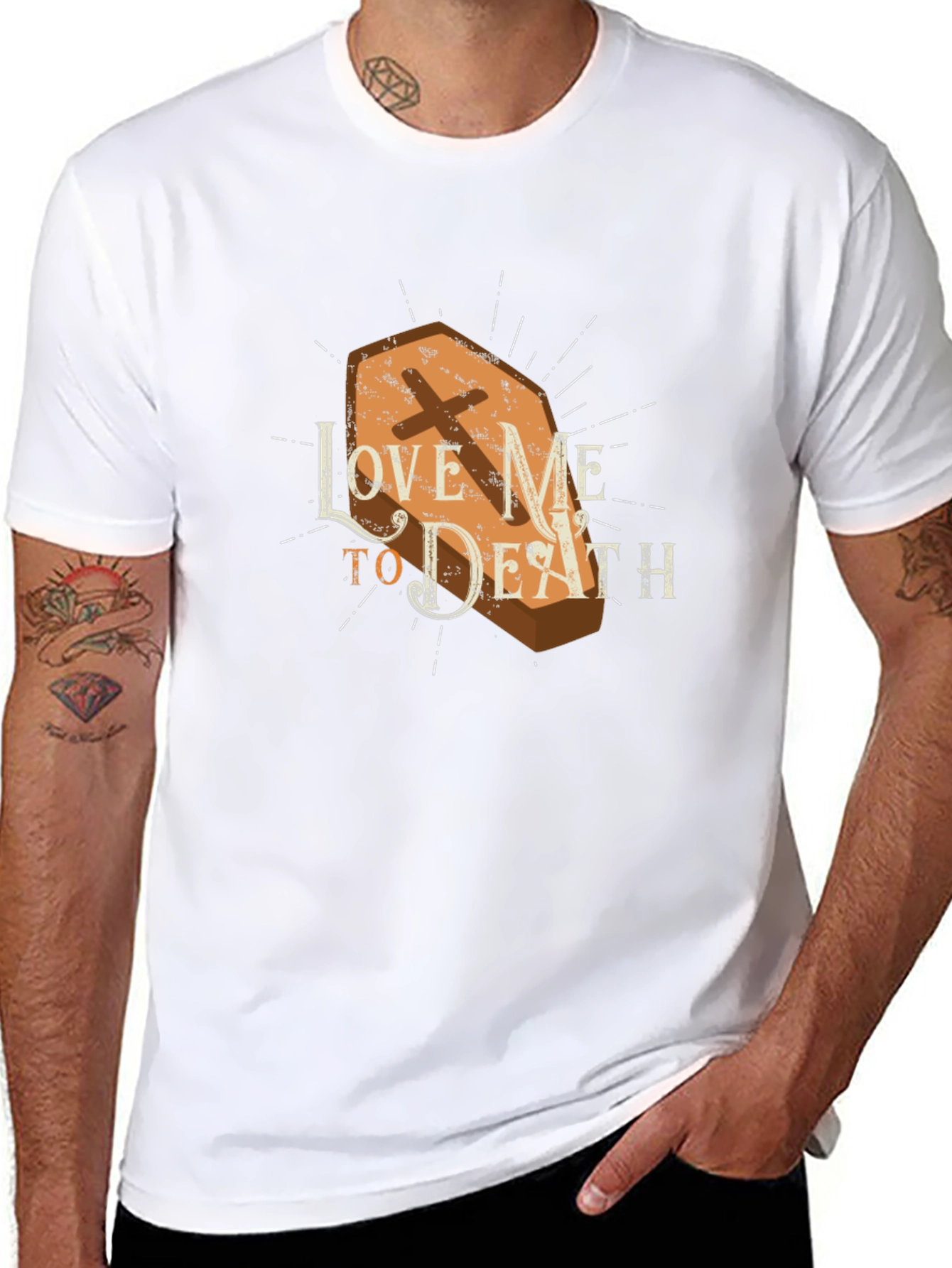 Love Me To Death Coffin Graphic Tee