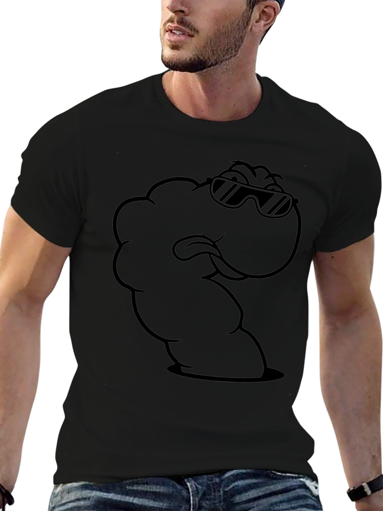 Cool Cartoon Worm Graphic T-Shirt