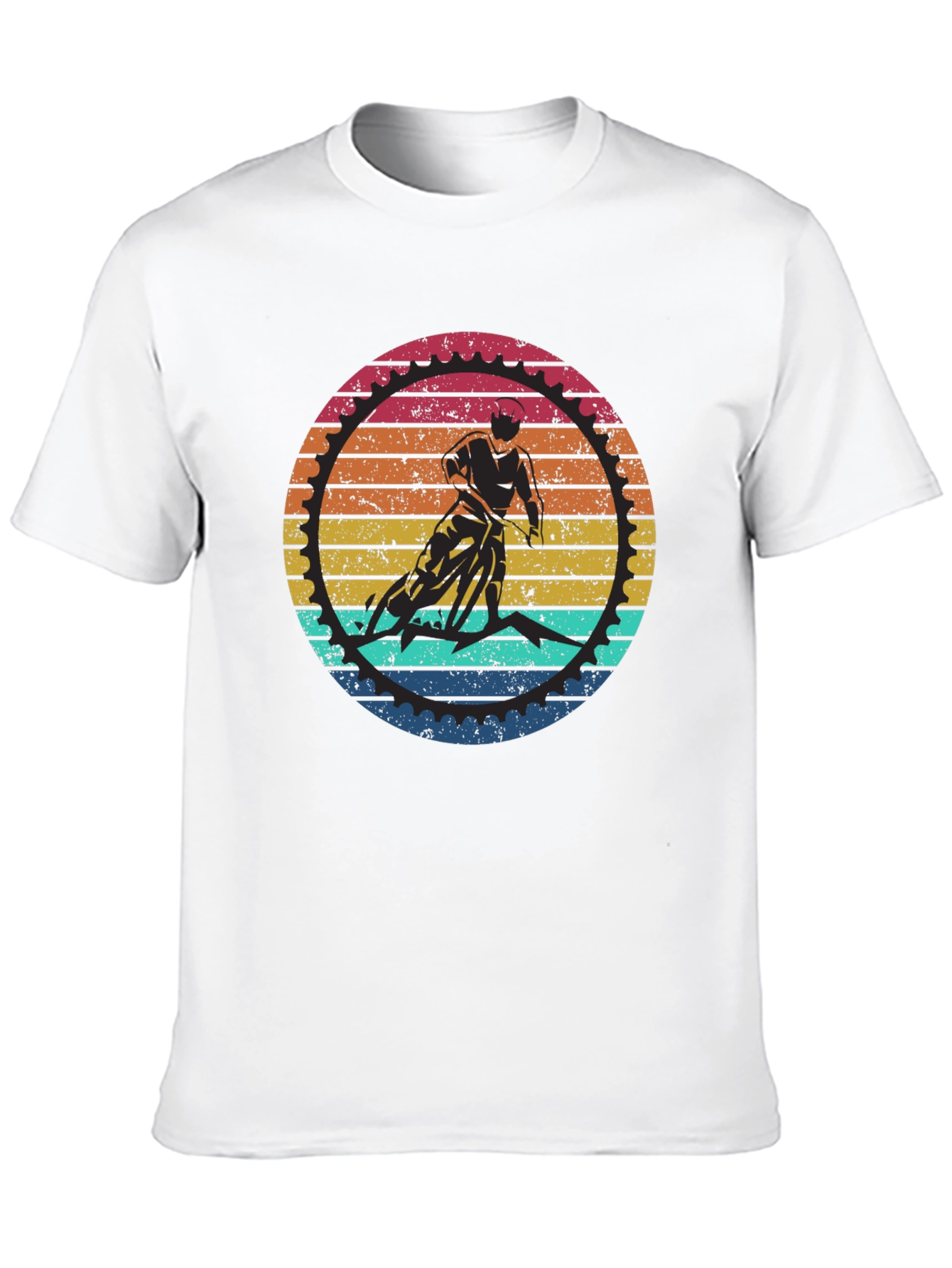 Retro Cycling T-Shirt - Mountain Bike Sunset