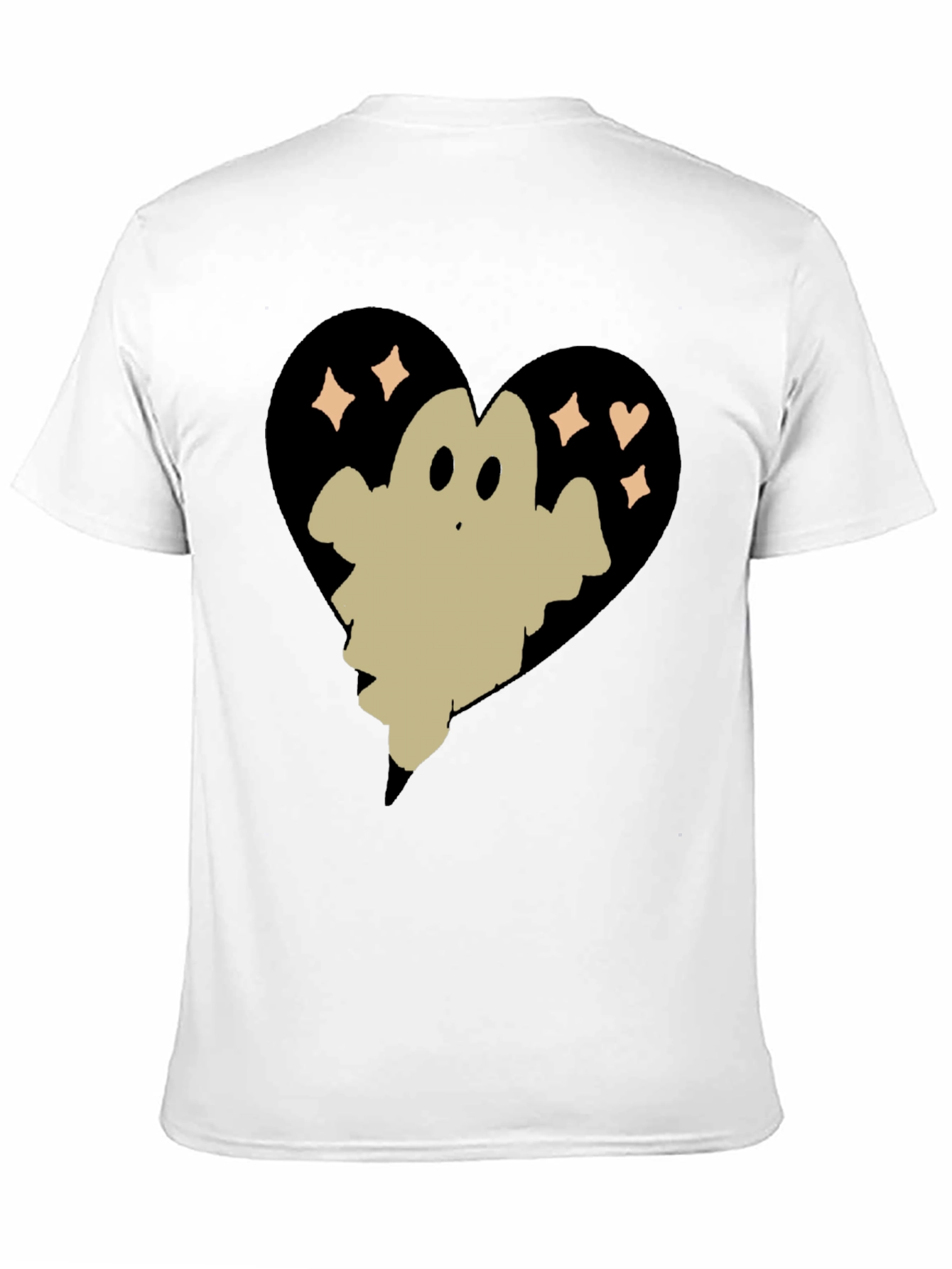 Ghost Heart Graphic Tee - Spooky Cute T-Shirt