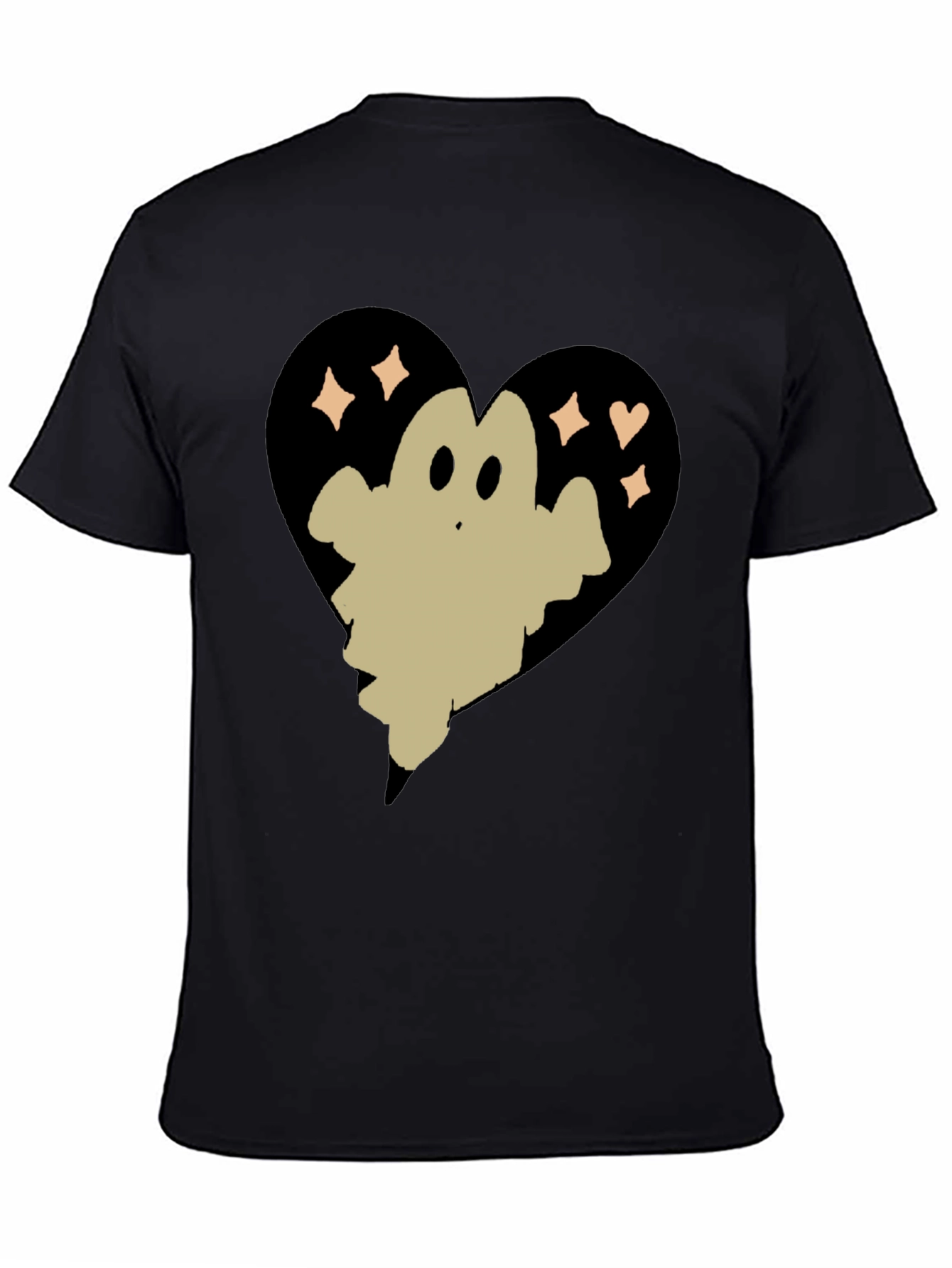 Ghost Heart Graphic Tee - Spooky Cute T-Shirt