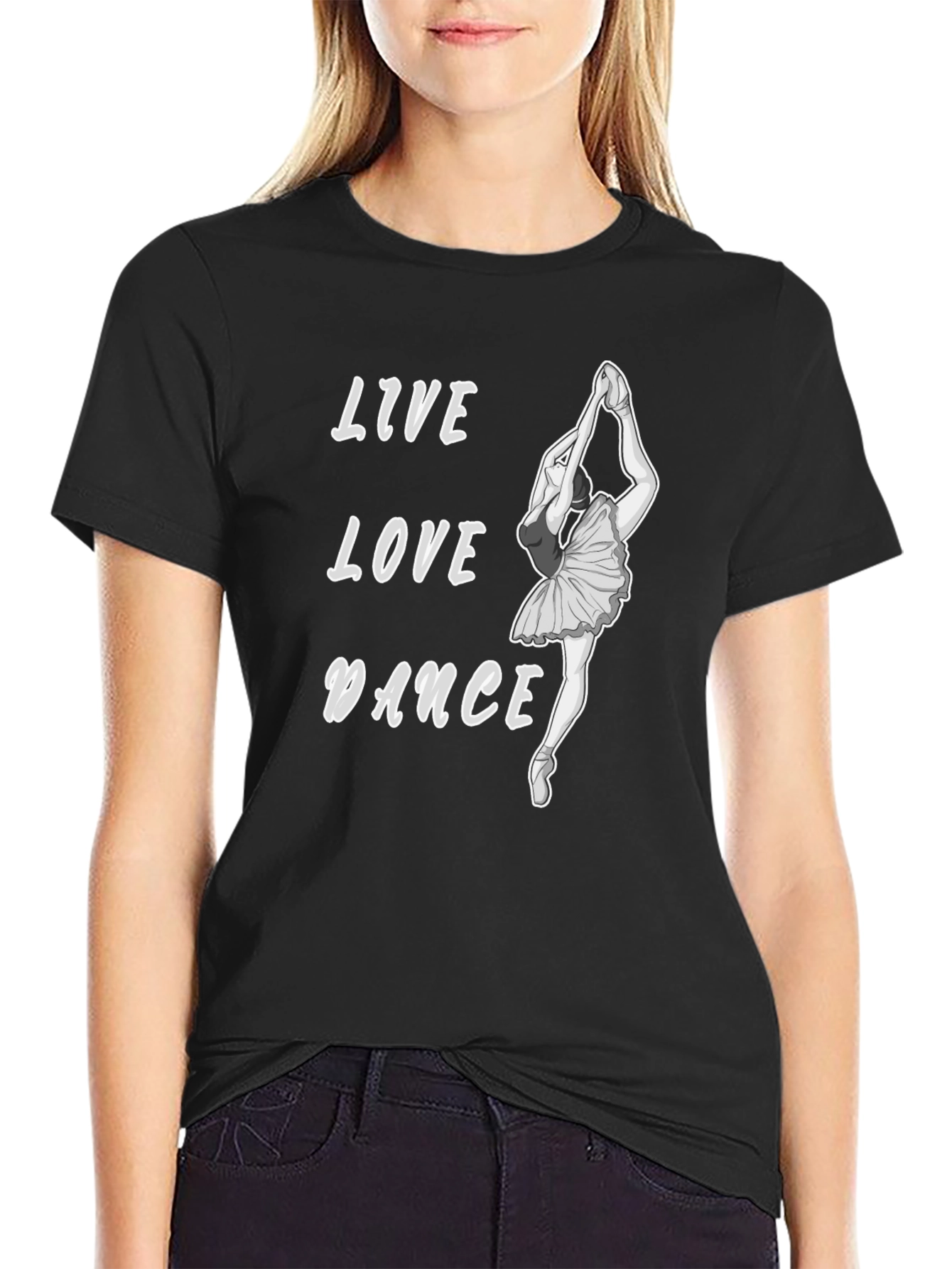 Live Love Dance Black Graphic Tee