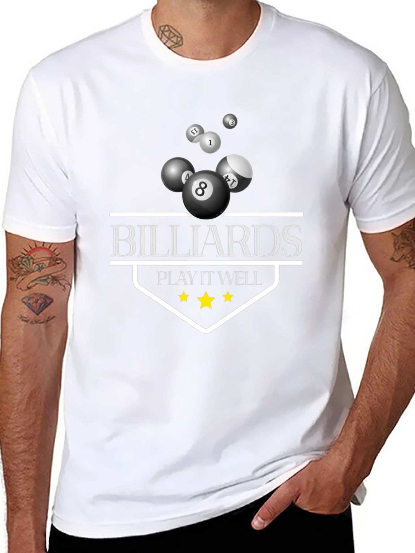 Billiards Play It Well Graphic T-Shirt