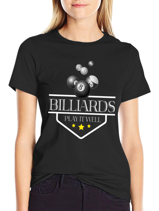 Billiards Play It Well Graphic T-Shirt