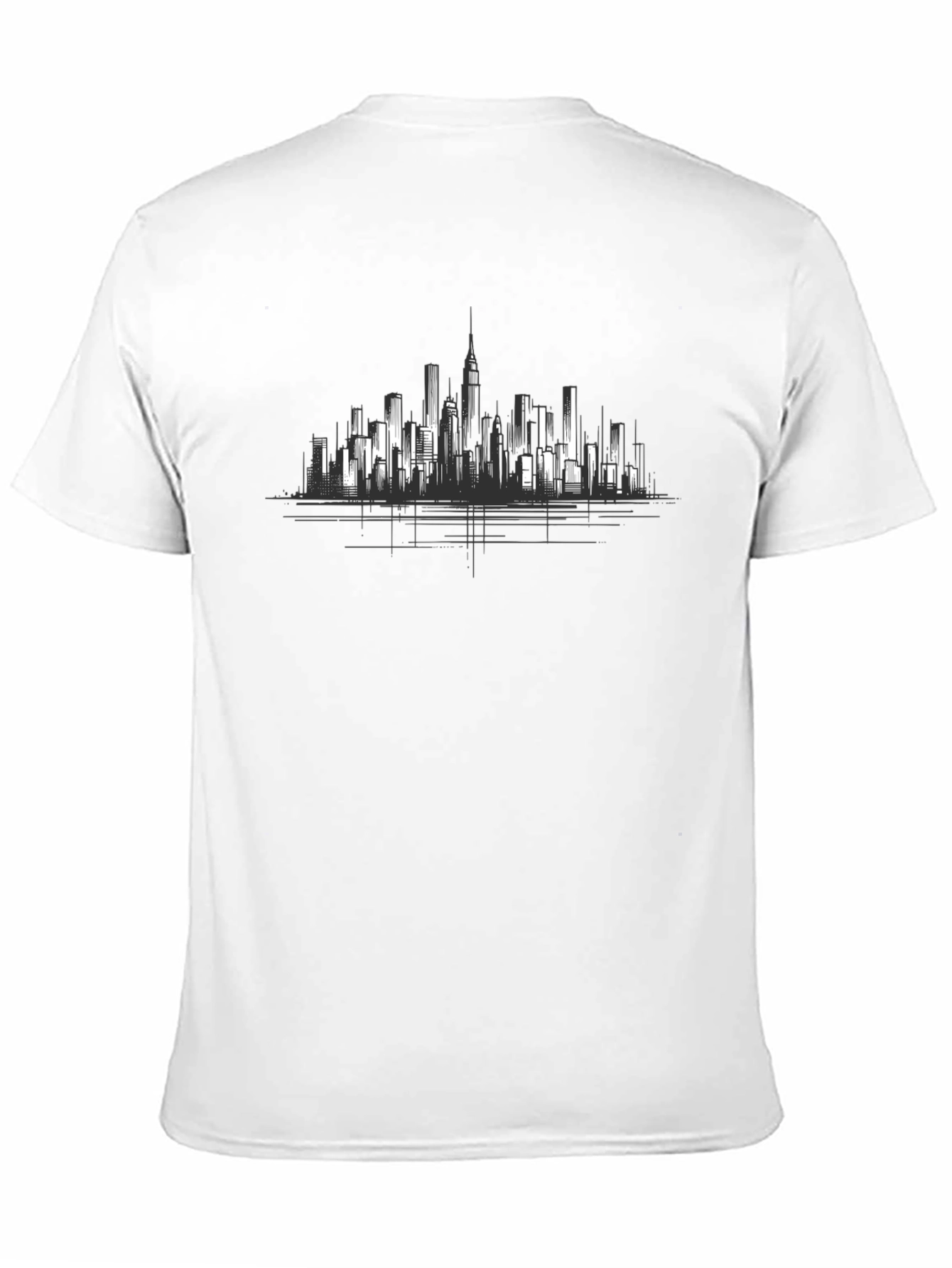 Cityscape Graphic Tee - Urban Style Black T-Shirt