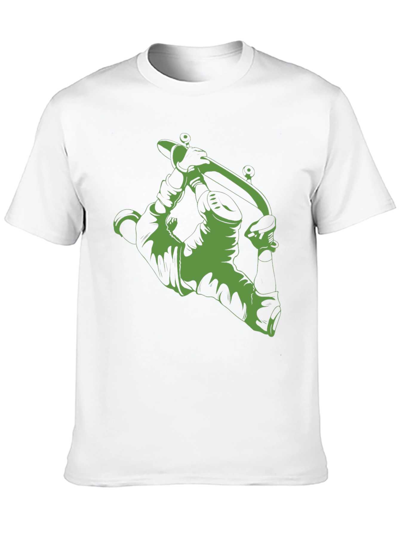 Green Tattoo Gun Graphic Black T-Shirt
