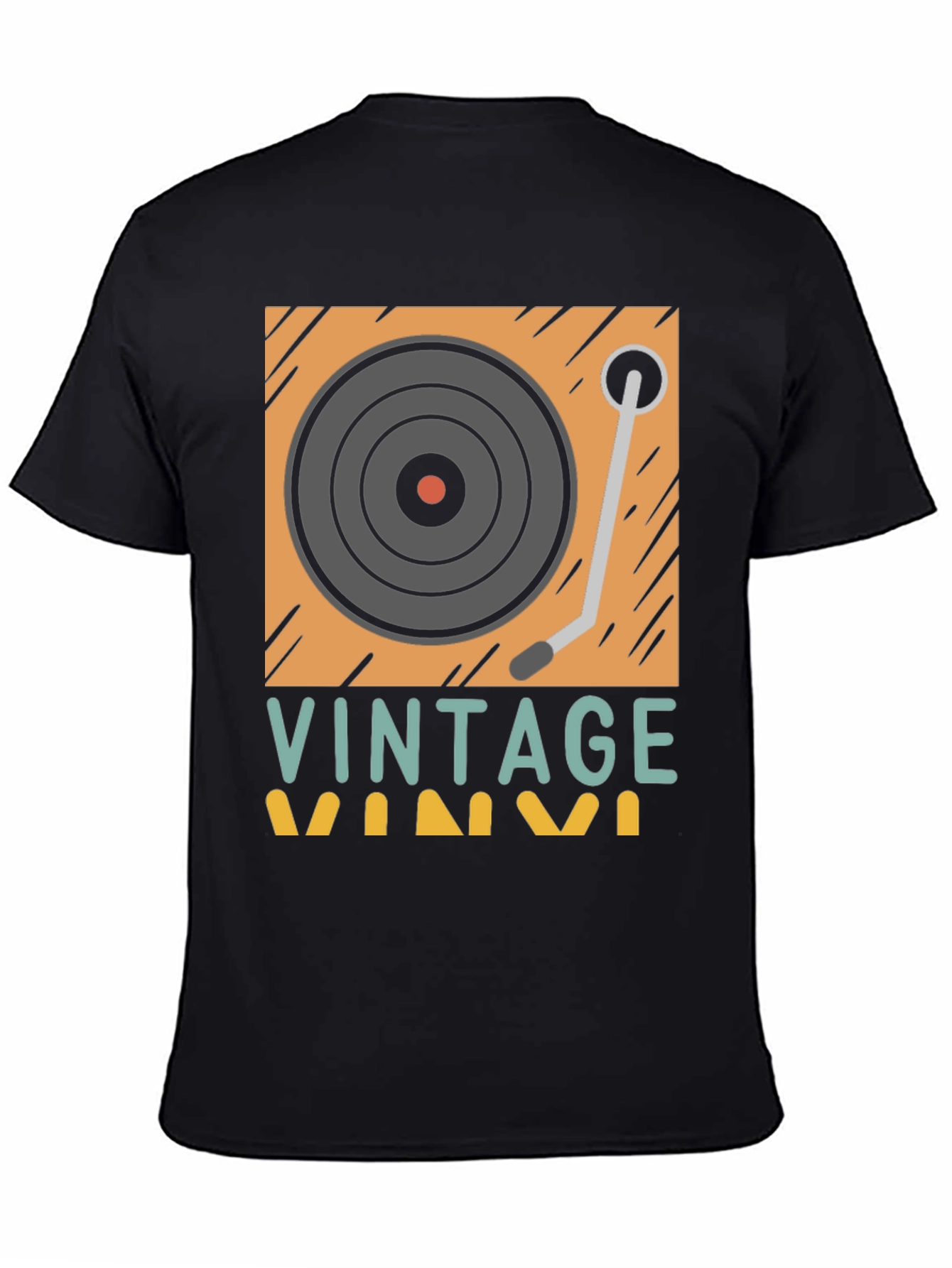 Retro Vinyl Record Player Graphic T-Shirt
