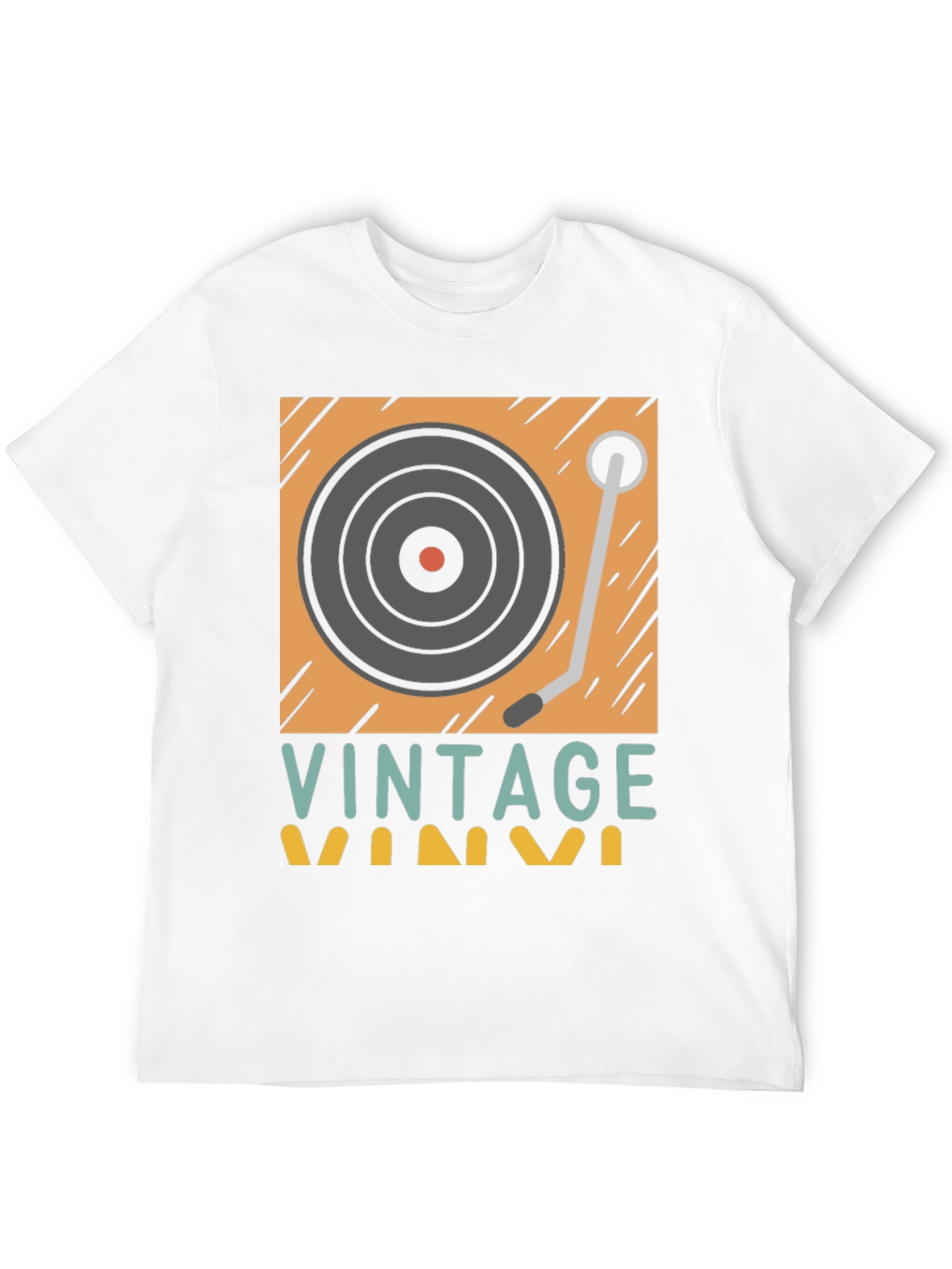 Retro Vinyl Record Player Graphic T-Shirt