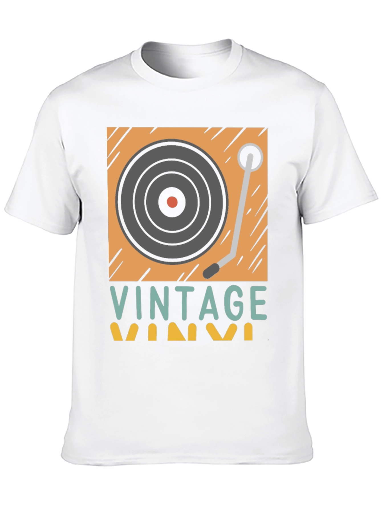 Retro Vinyl Record Player Graphic T-Shirt