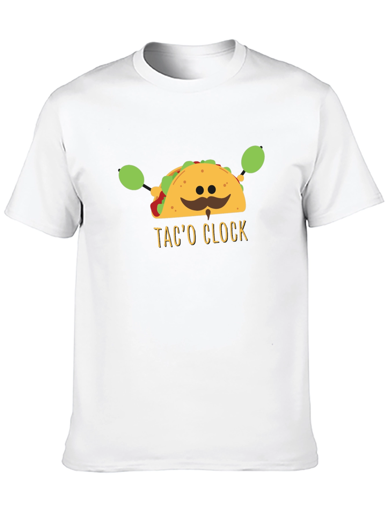 Taco Clock T-Shirt - Humorous Taco Time Tee