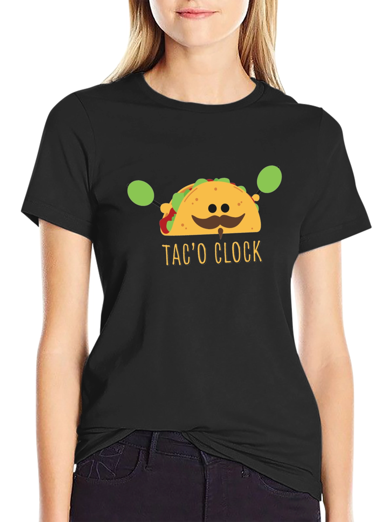 Taco Clock T-Shirt - Humorous Taco Time Tee