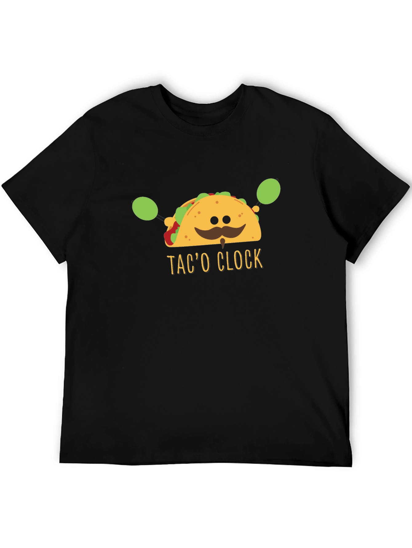Taco Clock T-Shirt - Humorous Taco Time Tee