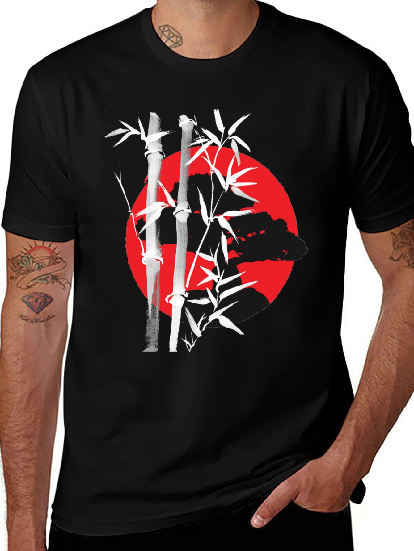 Bamboo Sunrise T-Shirt - Asian Inspired Graphic Tee
