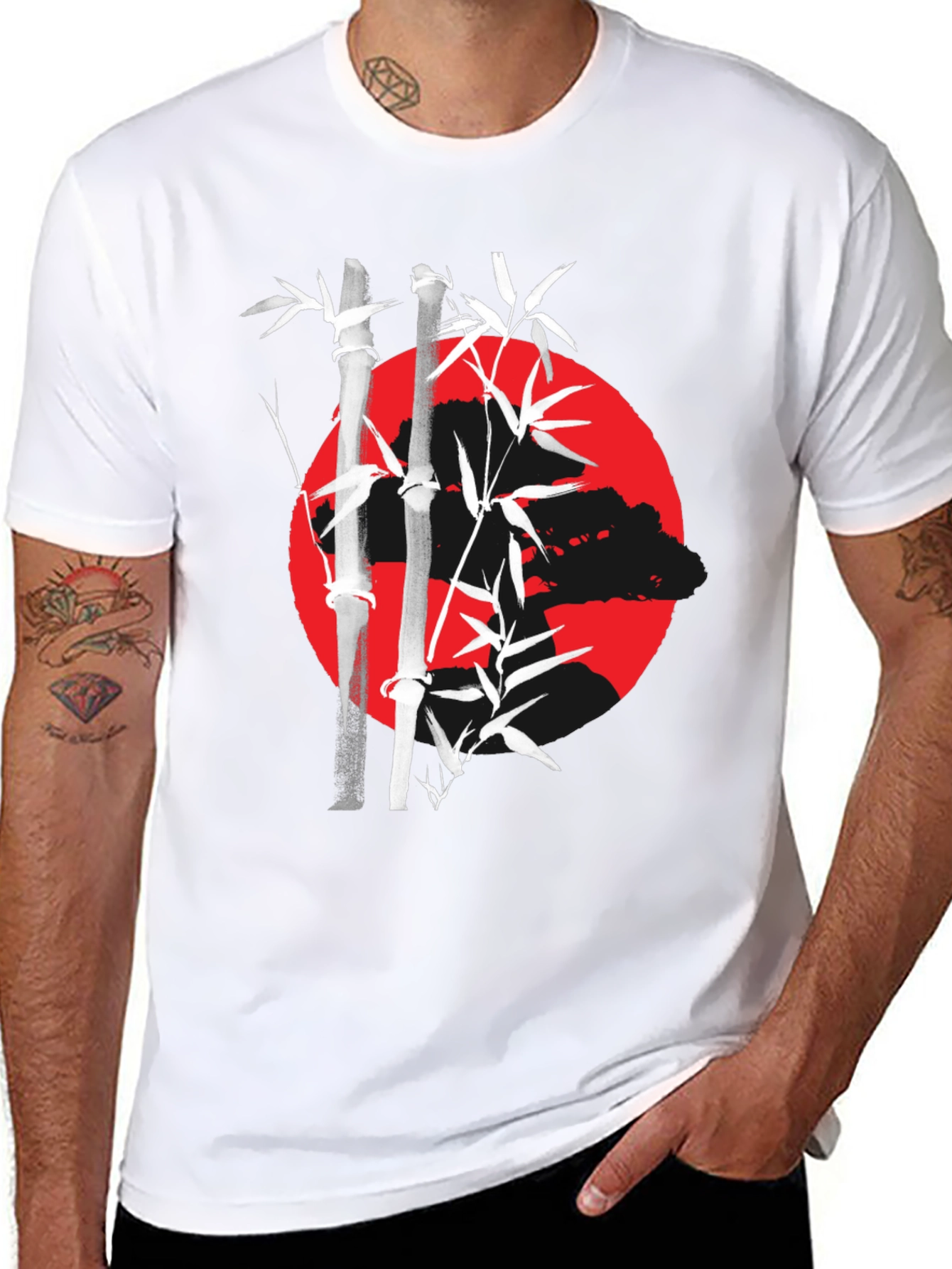 Bamboo Sunrise T-Shirt - Asian Inspired Graphic Tee