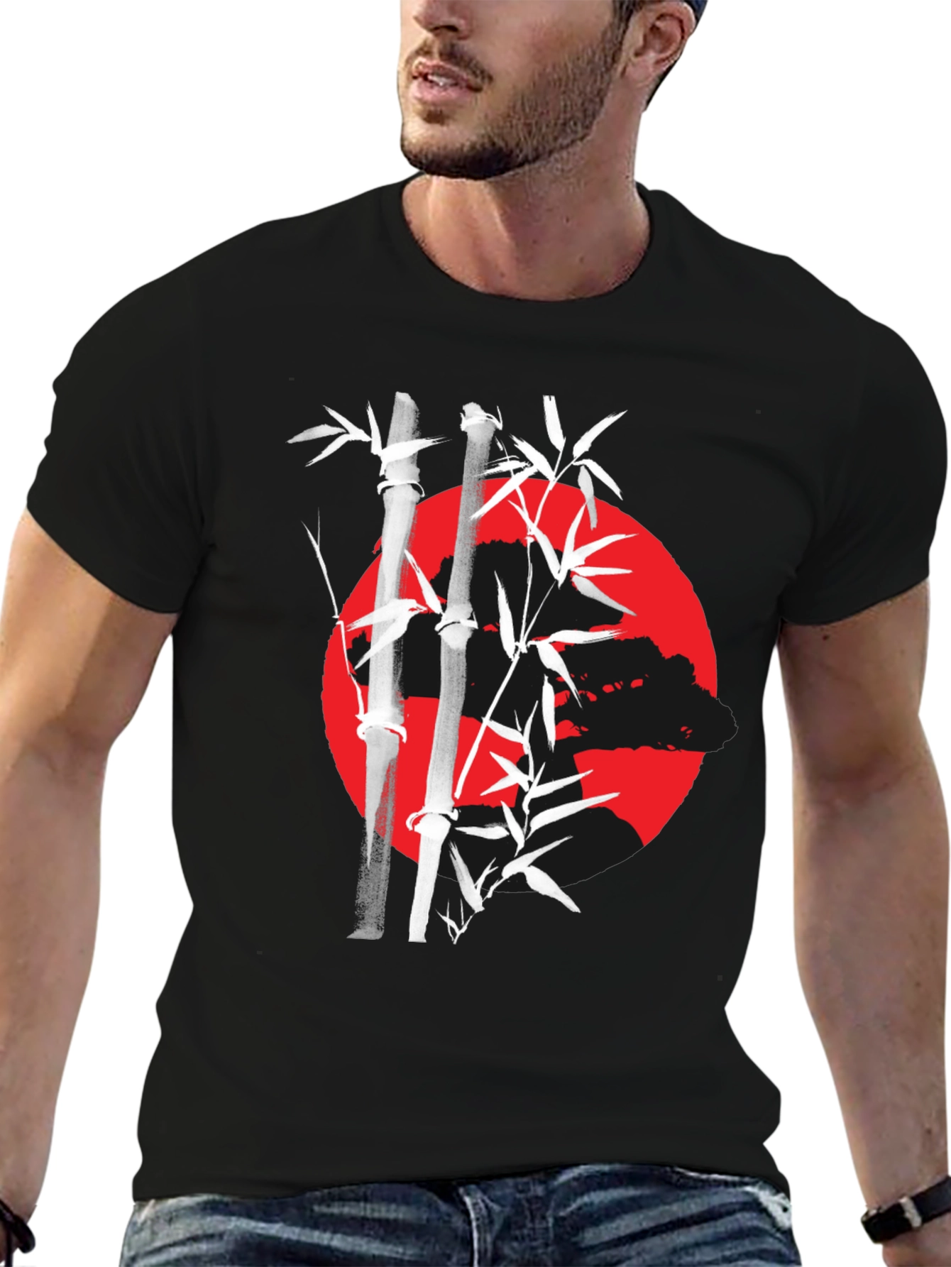 Bamboo Sunrise T-Shirt - Asian Inspired Graphic Tee