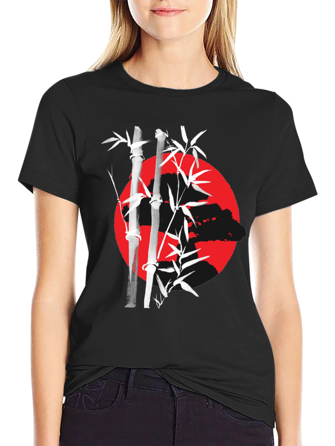Bamboo Sunrise T-Shirt - Asian Inspired Graphic Tee