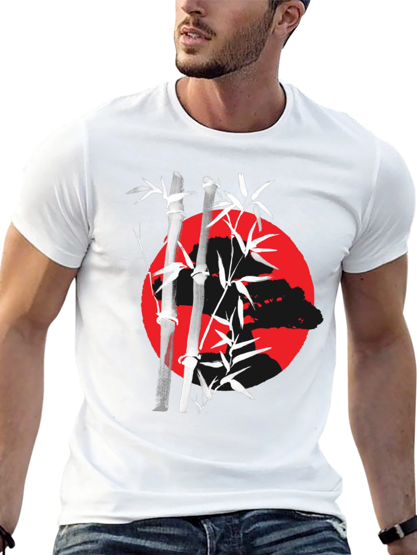 Bamboo Sunrise T-Shirt - Asian Inspired Graphic Tee