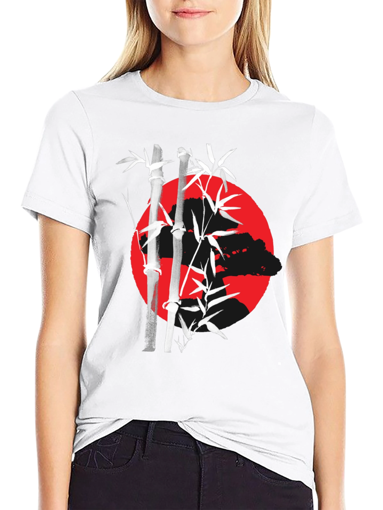 Bamboo Sunrise T-Shirt - Asian Inspired Graphic Tee