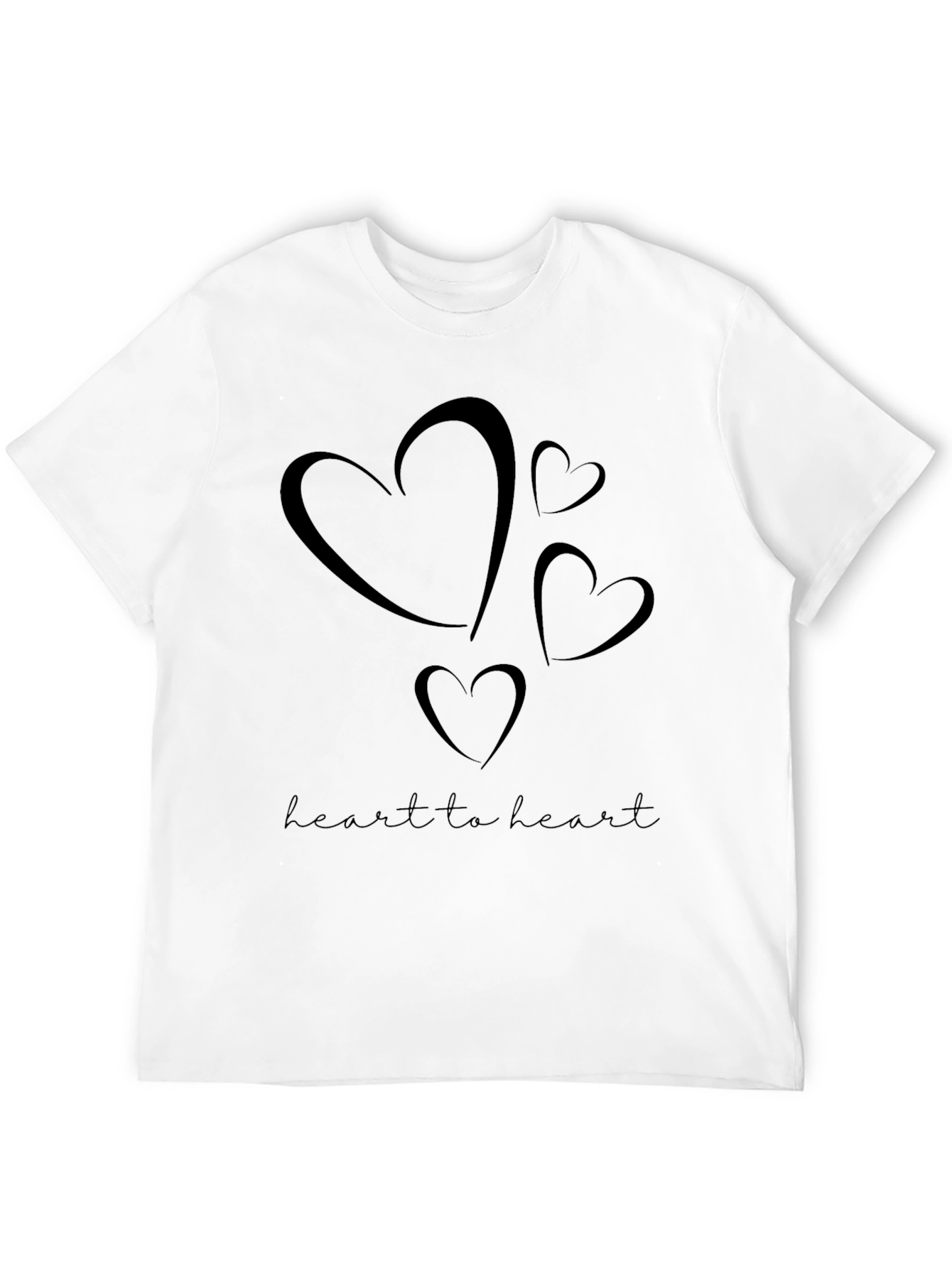 Heart to Heart Black Graphic Tee