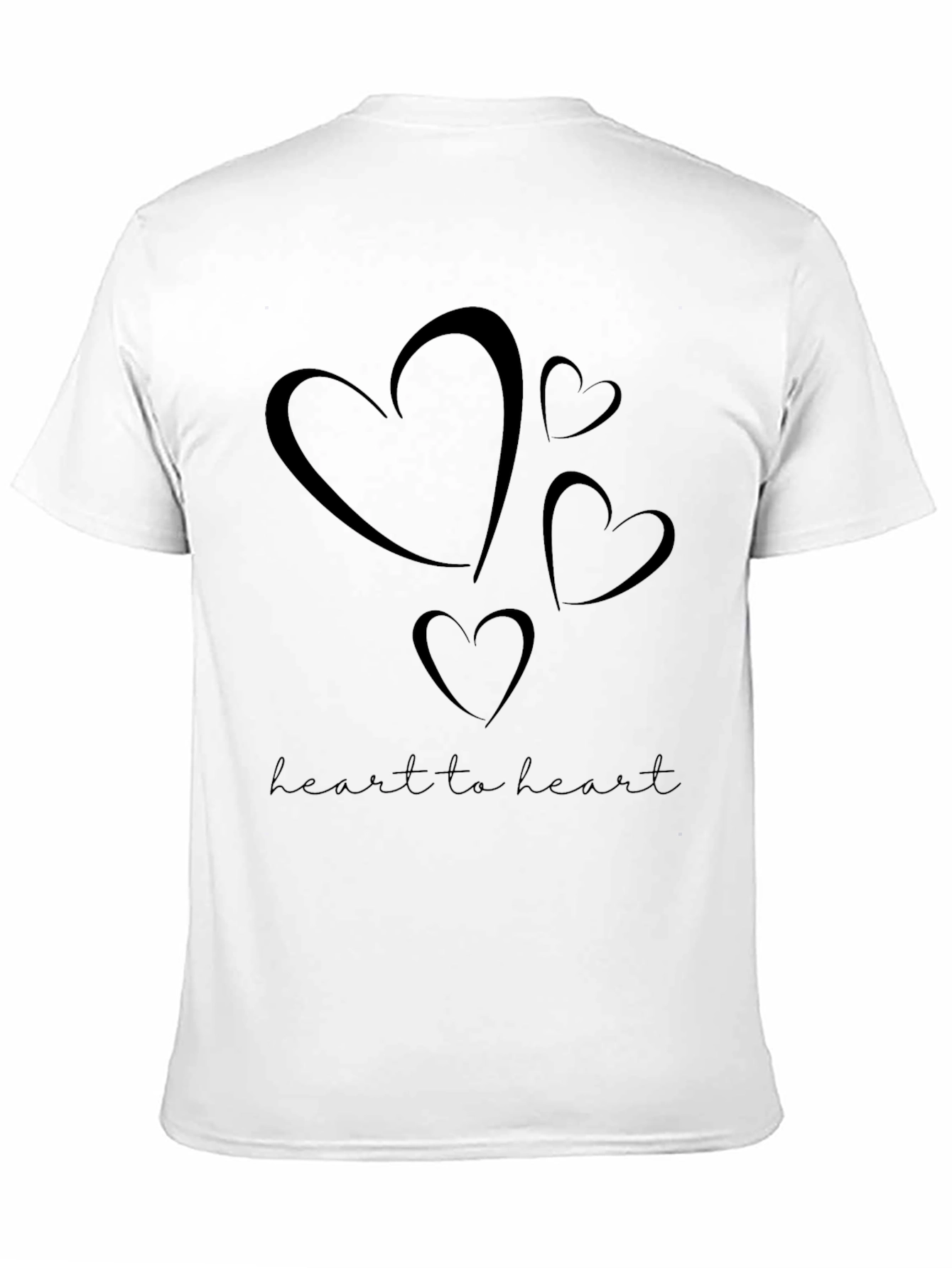Heart to Heart Black Graphic Tee