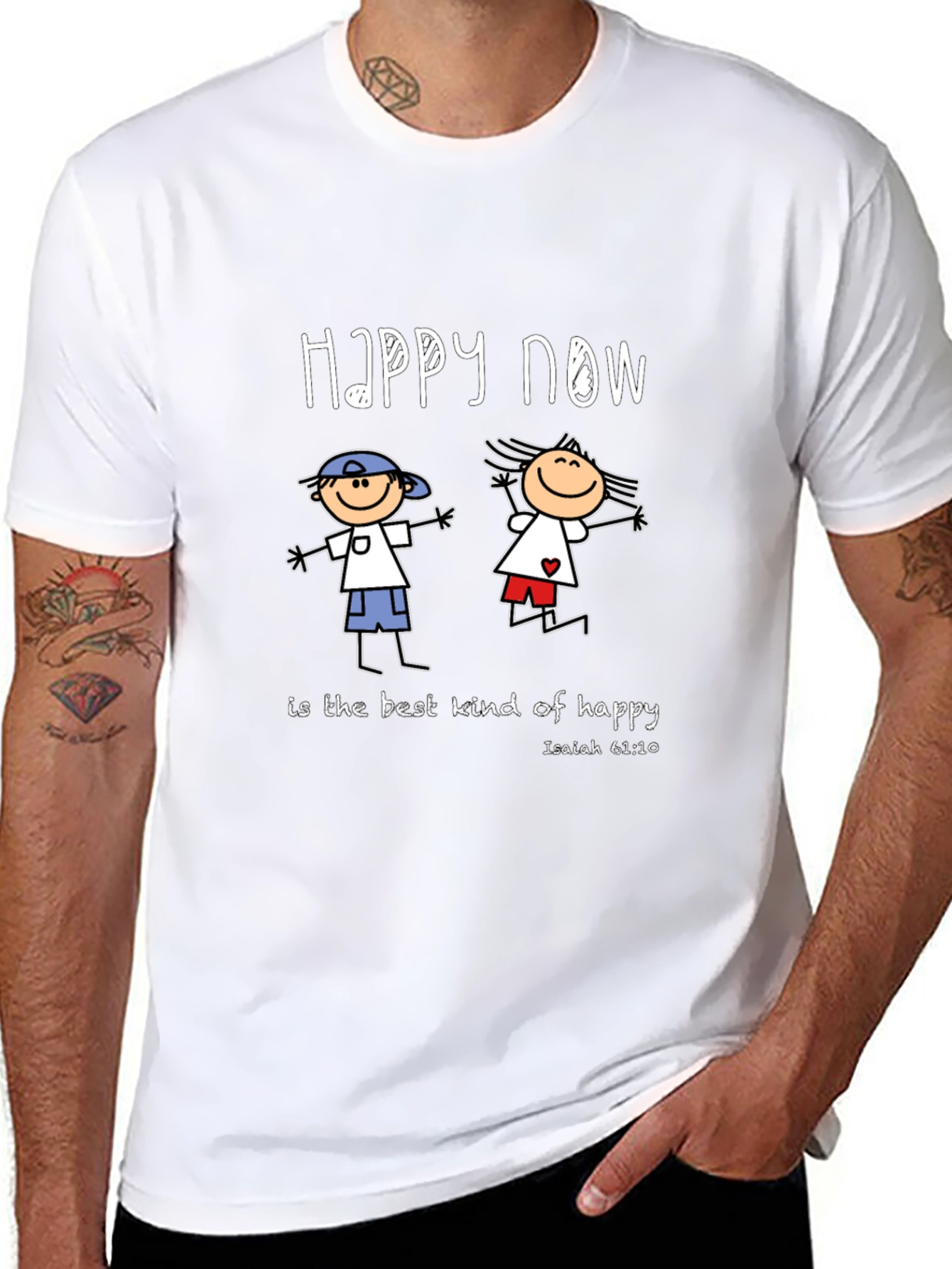 Happy Now Graphic T-Shirt Unisex Cotton Tee