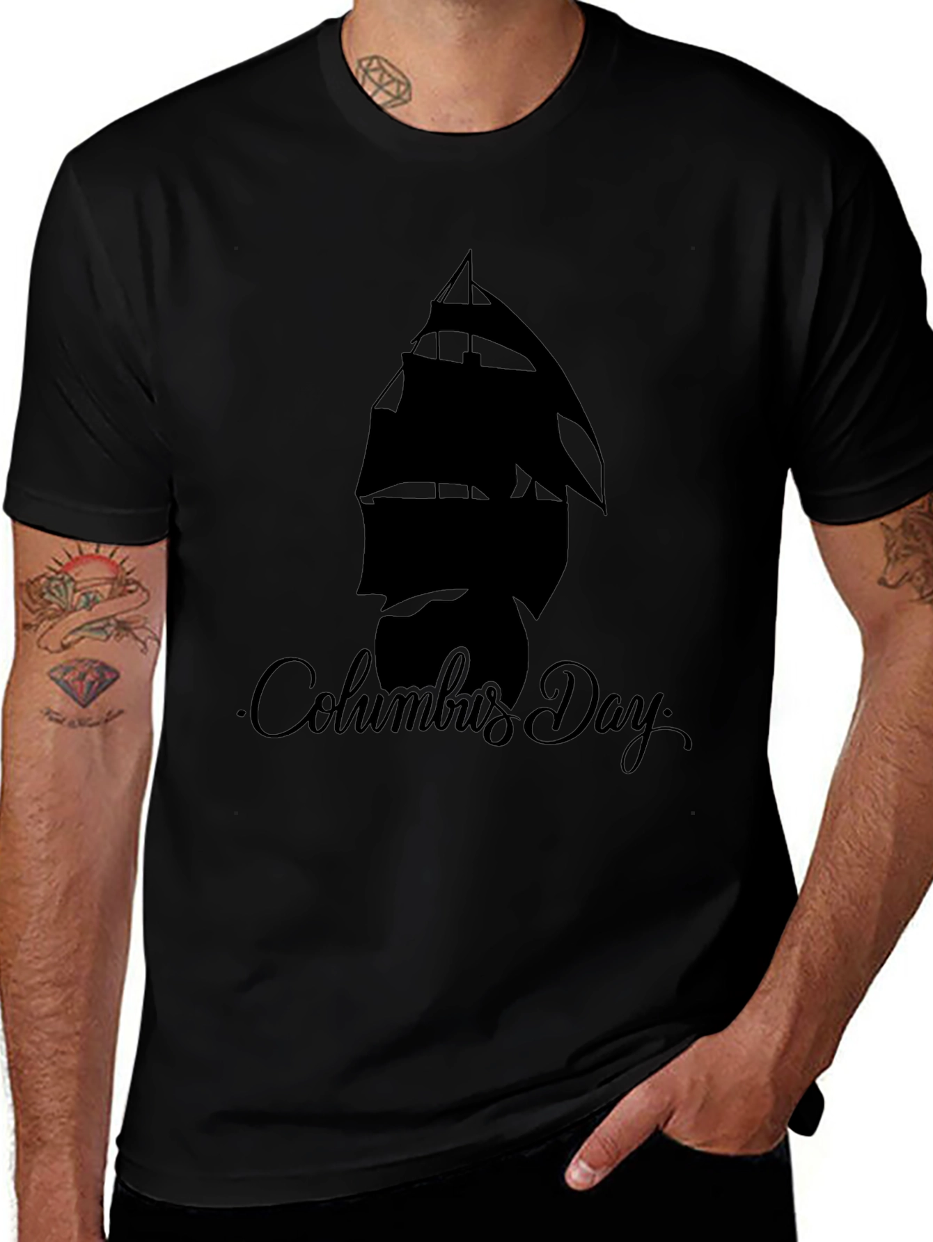 Columbus Day T-Shirt: Ship Graphic Tee