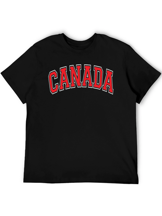 Canada Tee - Black Cotton Graphic T-Shirt