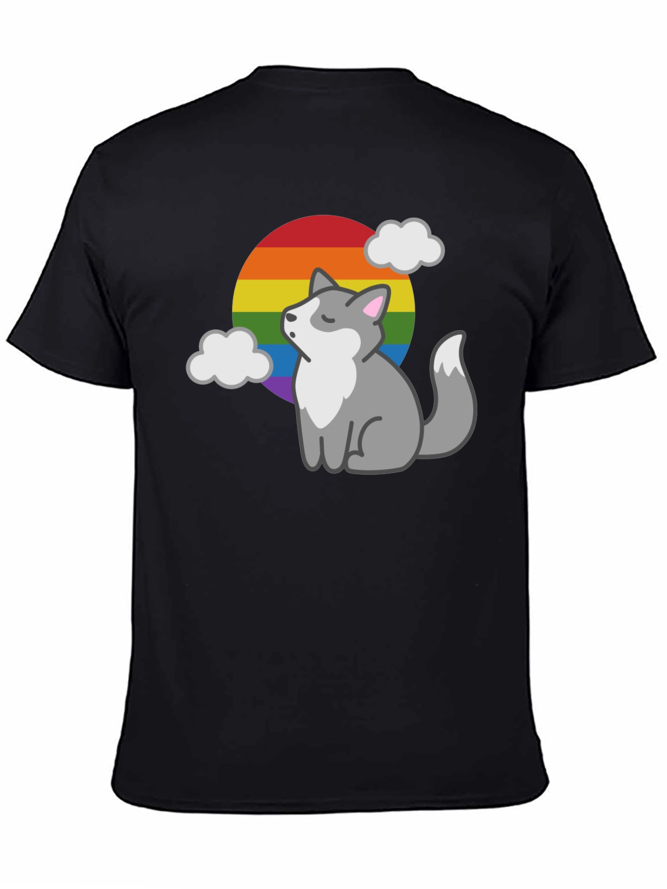 LGBT Pride Husky Black T-Shirt
