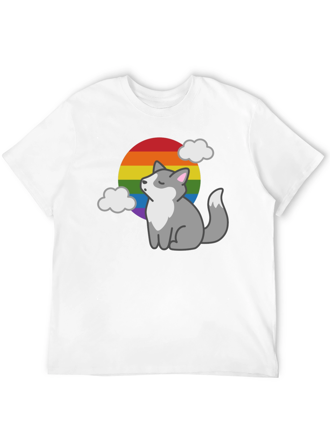 LGBT Pride Husky Black T-Shirt