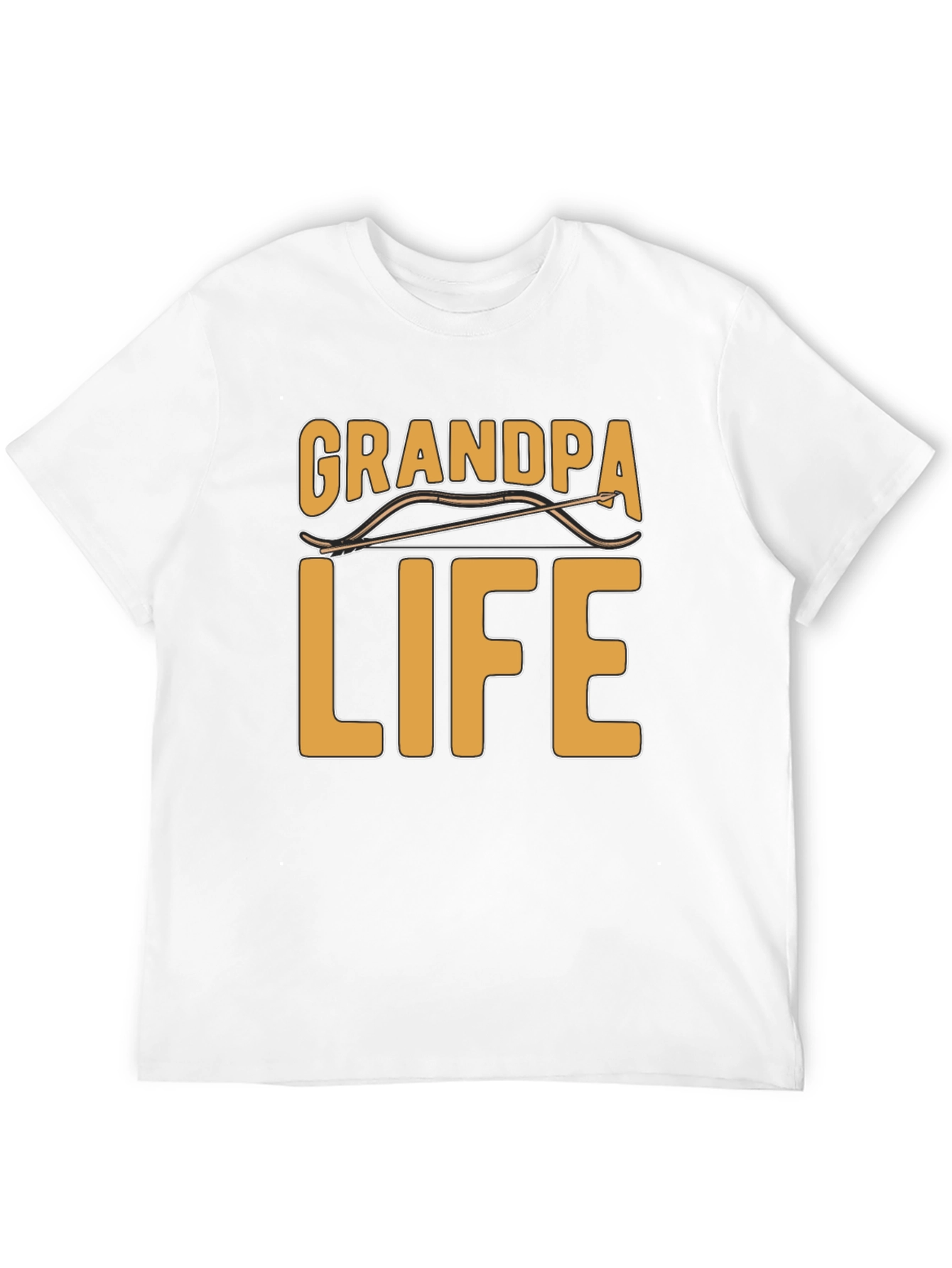 Grandpa Life Black T-Shirt Archery Graphic Tee