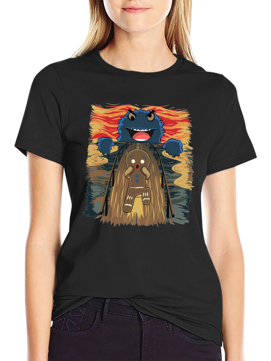 Cookie Monster Gingerbread Man T-Shirt