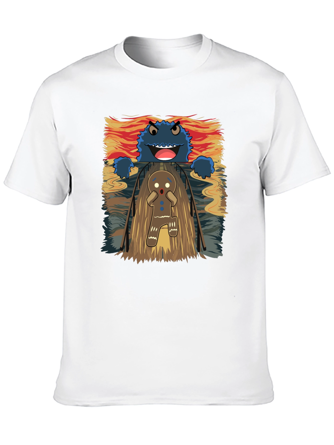 Cookie Monster Gingerbread Man T-Shirt