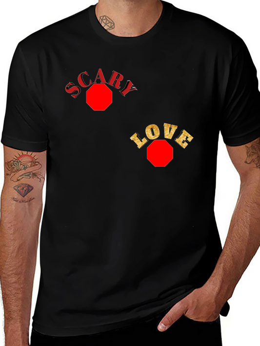 Scary Love Graphic Tee - Black Short Sleeve T-Shirt