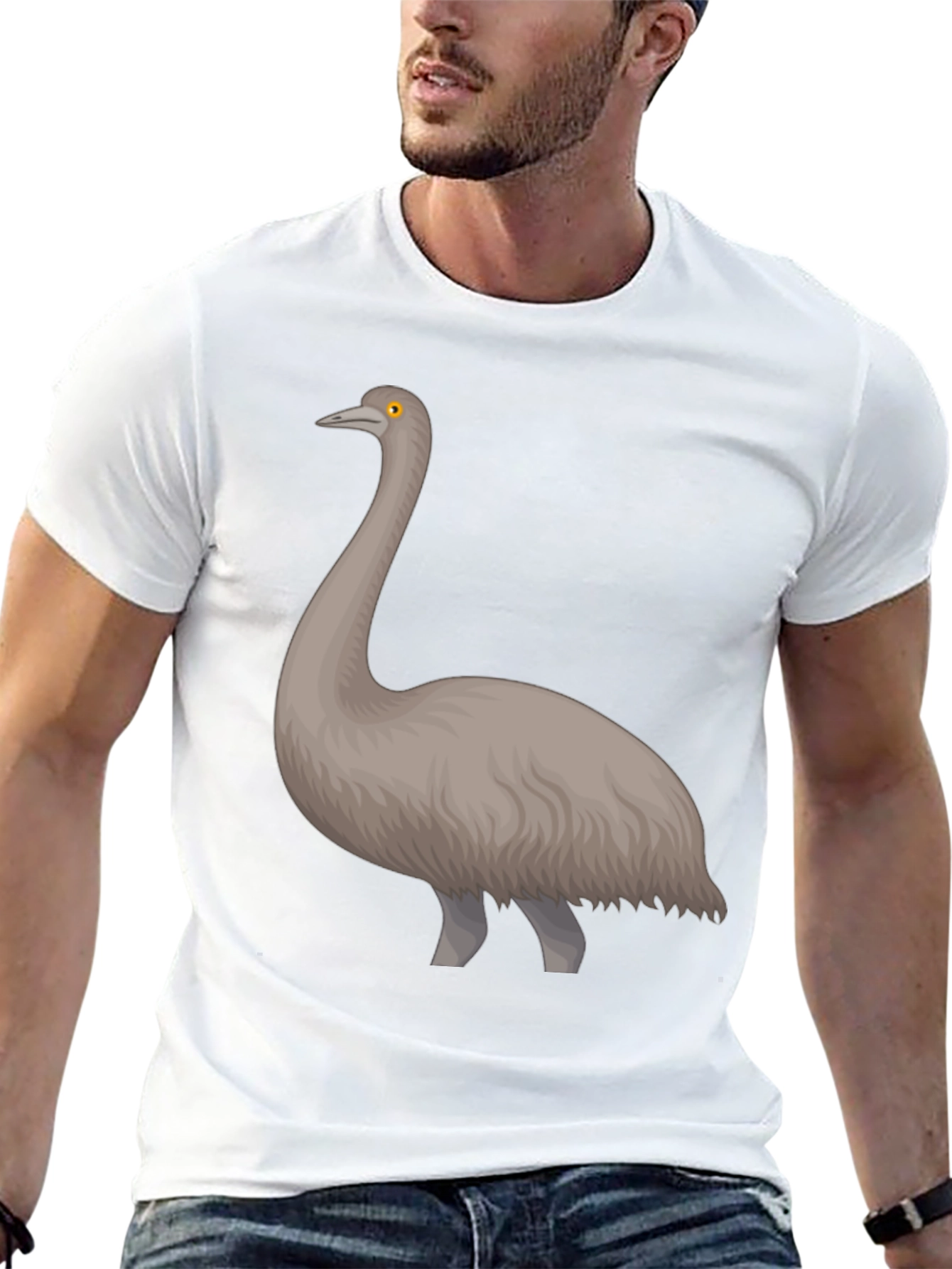Emu Graphic Tee - Quirky Bird Lover Shirt