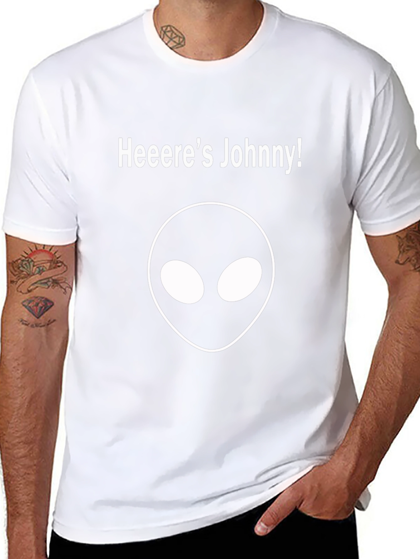 Heres Johnny Alien Graphic Tee - Black
