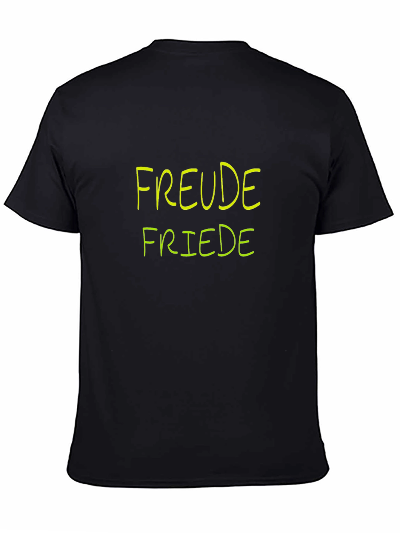 Freude Friede Graphic Tee - Black Cotton T-Shirt