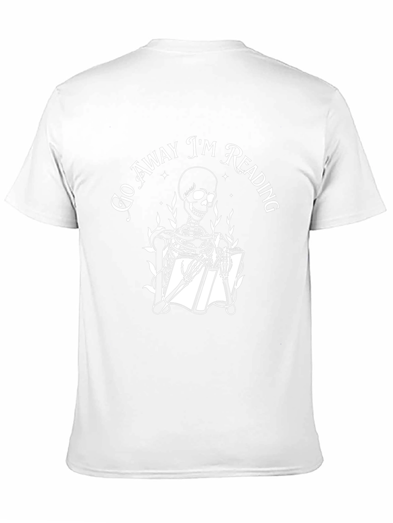Go Away Im Reading T-Shirt Skeleton Reader Tee