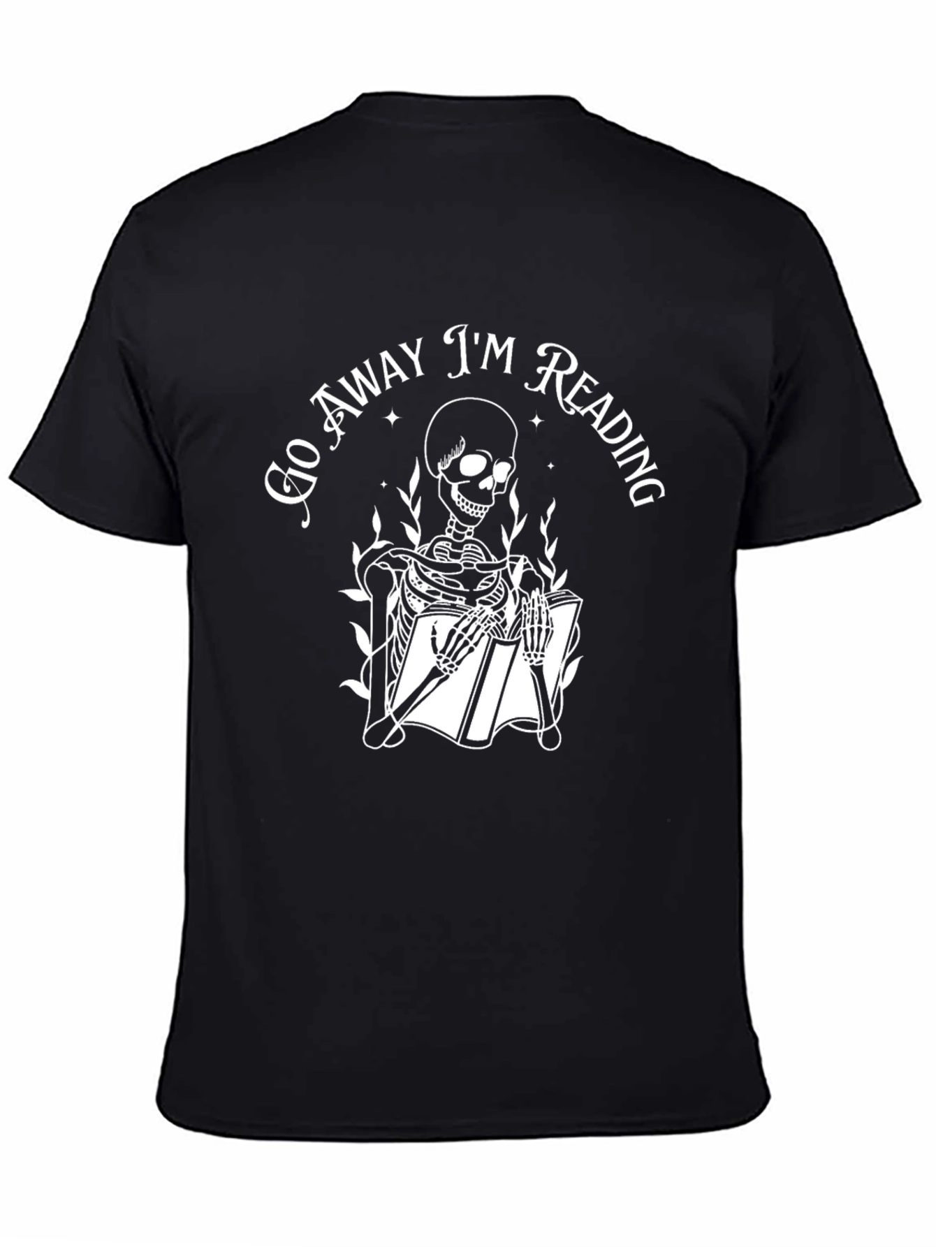 Go Away Im Reading T-Shirt Skeleton Reader Tee